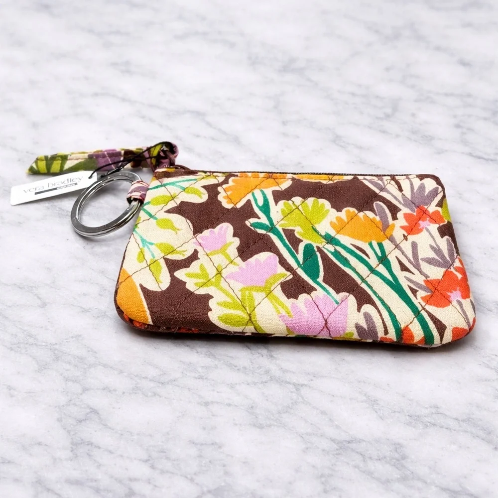 Vera Bradley Floral Keychain ID Holder Quilted NWT - Picture 2 of 2